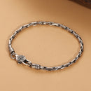 Pulseira masculina banhado a prata